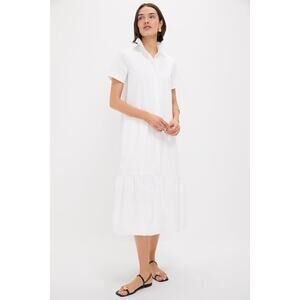 TUCKERNUCK White Martine Bubble Maxi Dress Size L NWT Retail $198 Tuckernuck